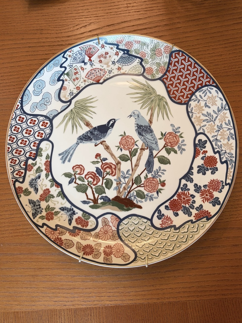 Taste Seller by Sigma Mikado Decorative Plate with Blue Birds & Butterflies